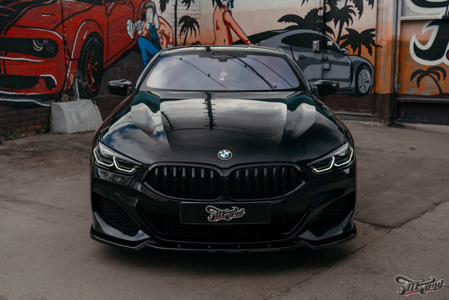 Окрас и установка обвеса, полный антихром для BMW 8